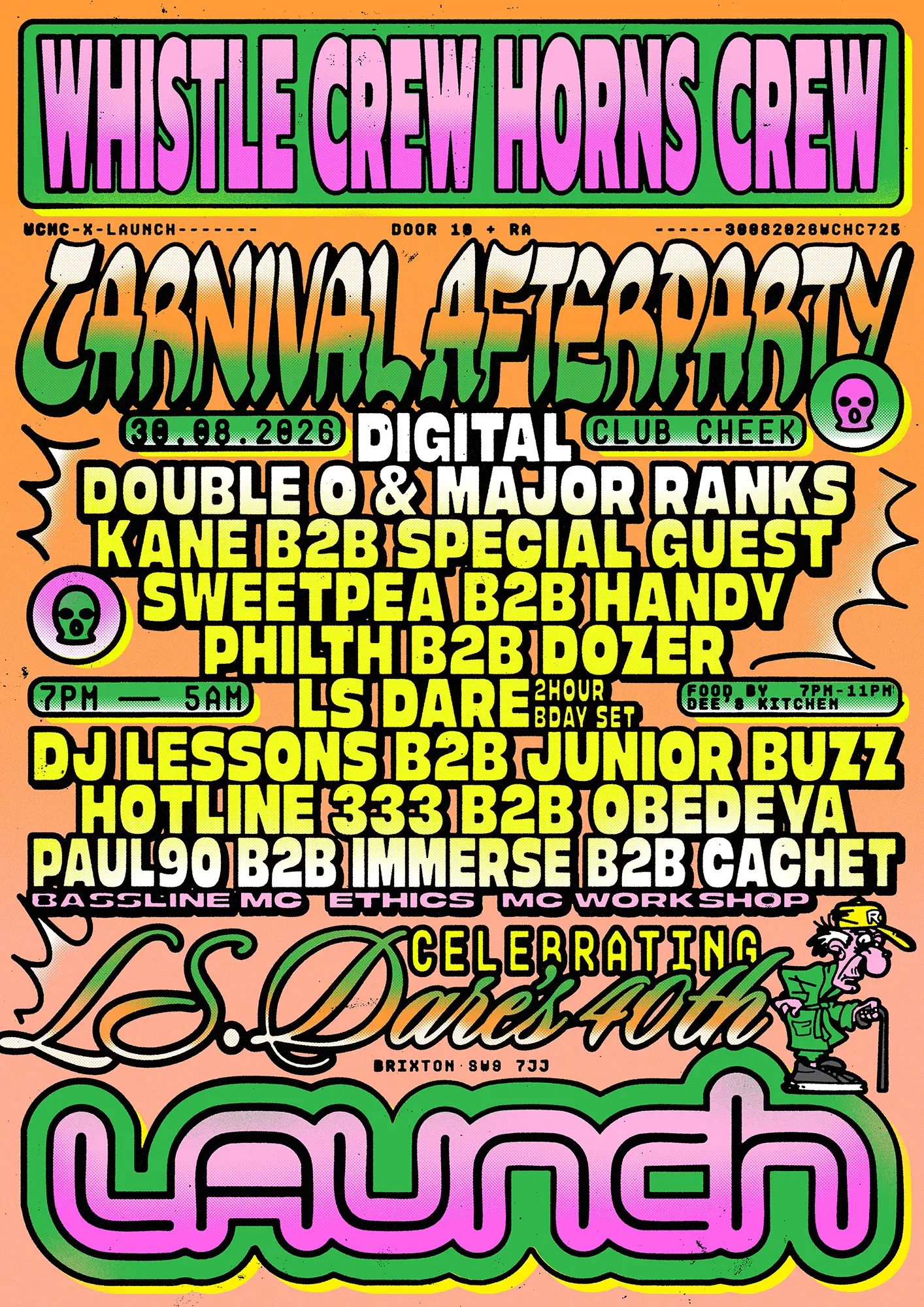 Whistle Crew Horns Crew X Launch Carnival Afterparty event flyer